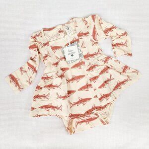 Kate Quinn LS Long Sleeve Ballerina Bubble Cedar Shark 12-18 Months Bamboo New